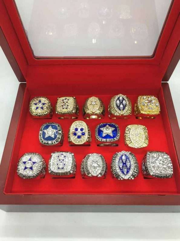 14 Dallas Cowboys Super Bowl Rings Set Silver