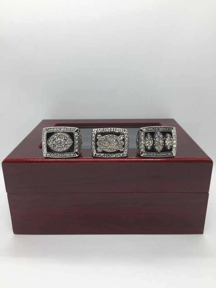3-los-angeles-raiders-super-bowl-rings-set-2 3 Los Angeles Raiders Super Bowl Rings Set