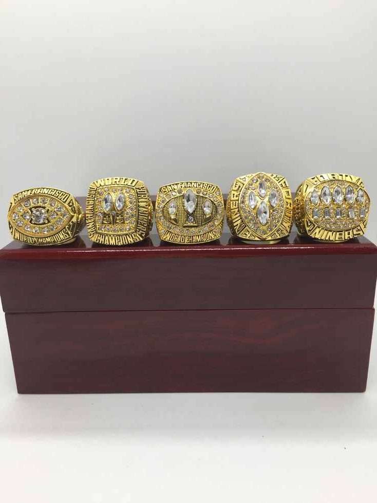 5-san-francisco-49ers-super-bowl-rings-set-2 5 San Francisco 49ers Super Bowl Rings Set